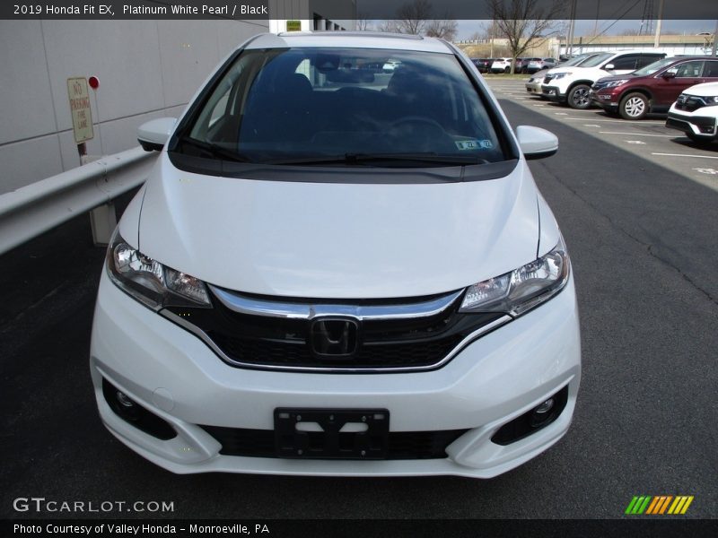 Platinum White Pearl / Black 2019 Honda Fit EX