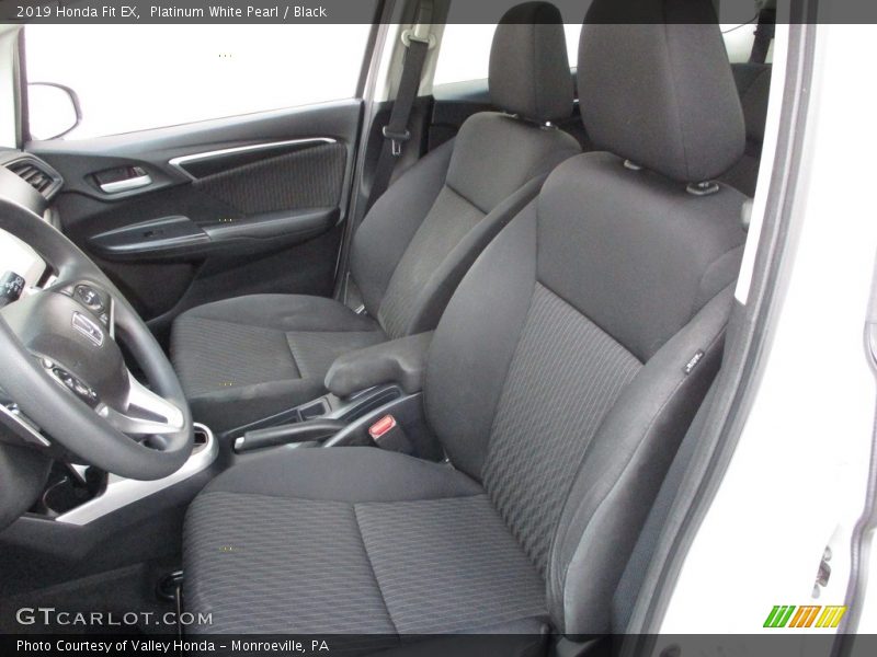 Platinum White Pearl / Black 2019 Honda Fit EX