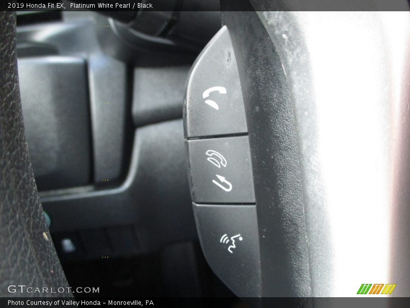 Platinum White Pearl / Black 2019 Honda Fit EX