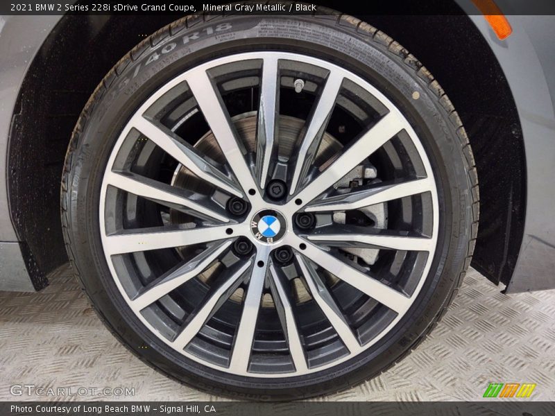 Mineral Gray Metallic / Black 2021 BMW 2 Series 228i sDrive Grand Coupe