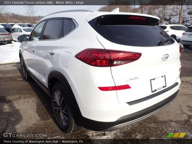 Winter White / Beige 2021 Hyundai Tucson Limited AWD