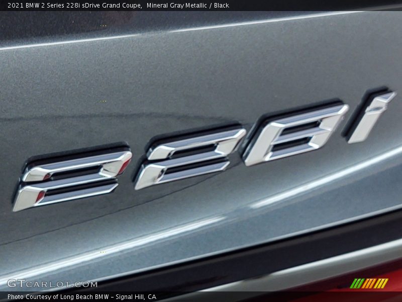 Mineral Gray Metallic / Black 2021 BMW 2 Series 228i sDrive Grand Coupe