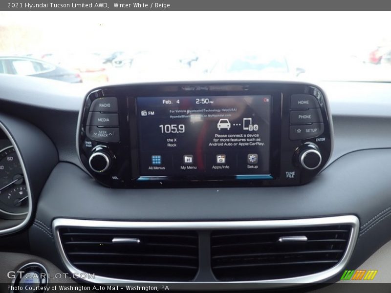 Winter White / Beige 2021 Hyundai Tucson Limited AWD