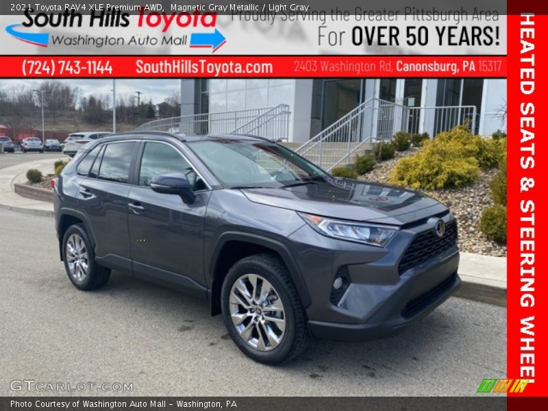 Magnetic Gray Metallic / Light Gray 2021 Toyota RAV4 XLE Premium AWD