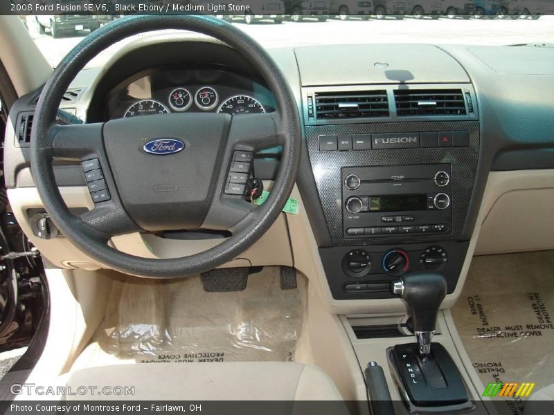 Black Ebony / Medium Light Stone 2008 Ford Fusion SE V6