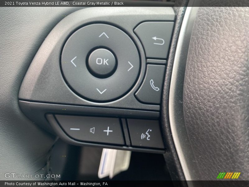 Coastal Gray Metallic / Black 2021 Toyota Venza Hybrid LE AWD