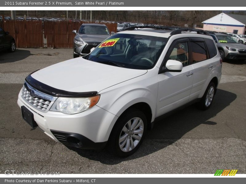 Satin White Pearl / Platinum 2011 Subaru Forester 2.5 X Premium
