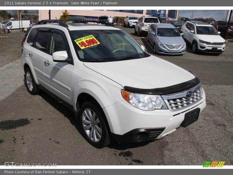 Satin White Pearl / Platinum 2011 Subaru Forester 2.5 X Premium