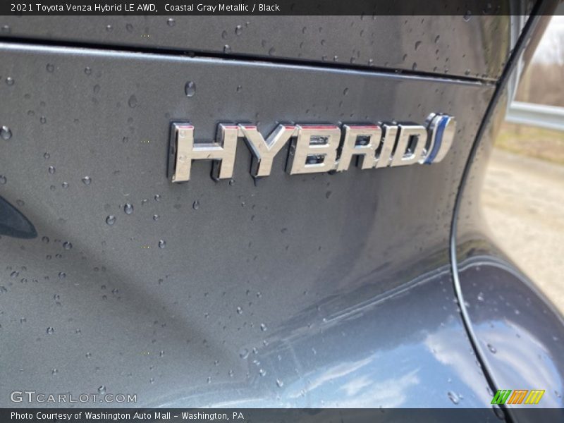 Coastal Gray Metallic / Black 2021 Toyota Venza Hybrid LE AWD
