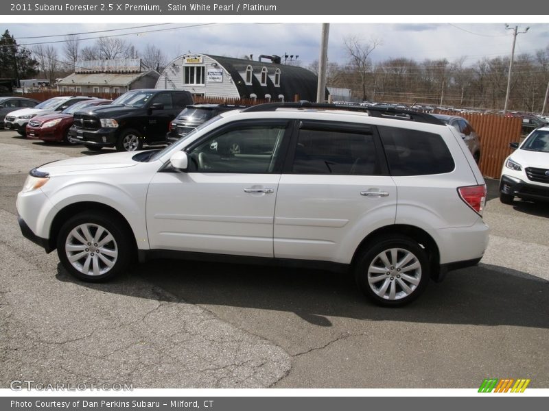 Satin White Pearl / Platinum 2011 Subaru Forester 2.5 X Premium