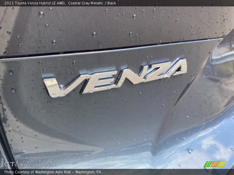 Coastal Gray Metallic / Black 2021 Toyota Venza Hybrid LE AWD