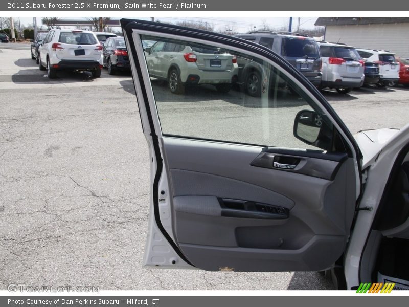 Satin White Pearl / Platinum 2011 Subaru Forester 2.5 X Premium