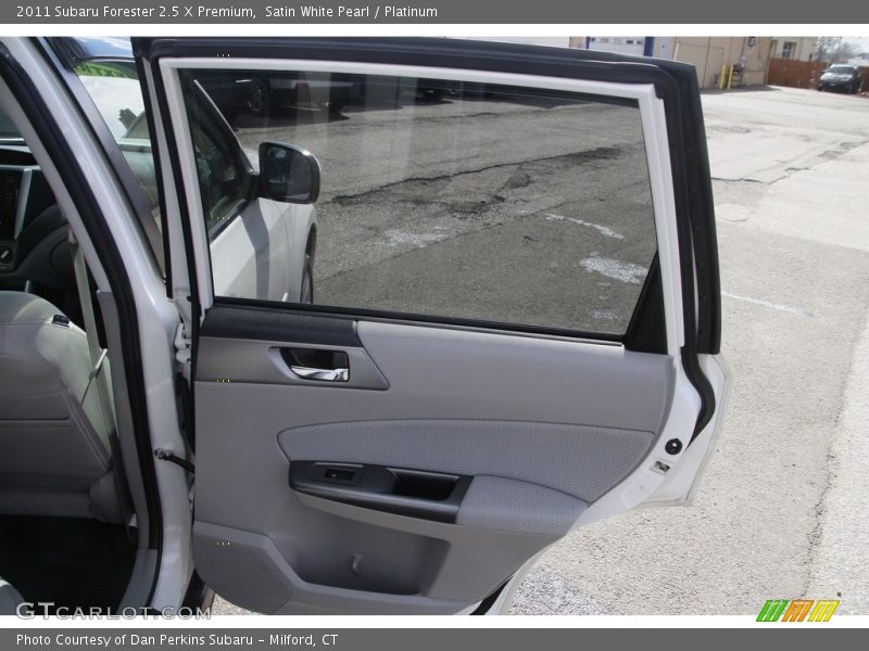 Satin White Pearl / Platinum 2011 Subaru Forester 2.5 X Premium