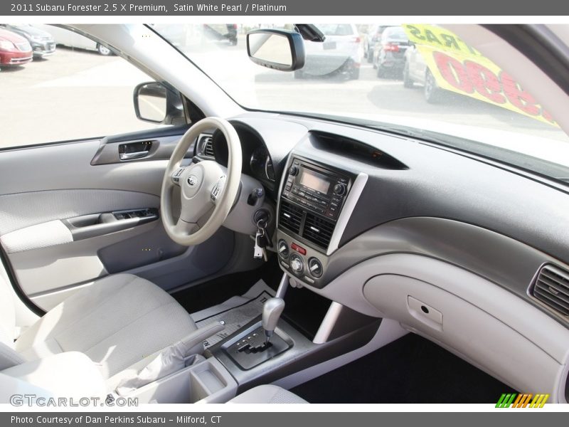 Satin White Pearl / Platinum 2011 Subaru Forester 2.5 X Premium