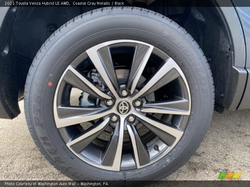 Coastal Gray Metallic / Black 2021 Toyota Venza Hybrid LE AWD