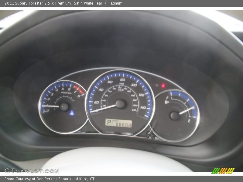 Satin White Pearl / Platinum 2011 Subaru Forester 2.5 X Premium