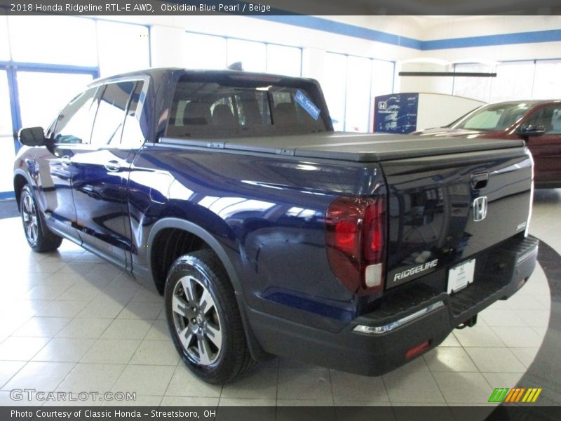  2018 Ridgeline RTL-E AWD Obsidian Blue Pearl