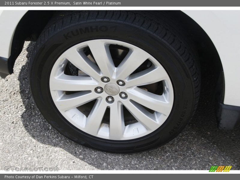 Satin White Pearl / Platinum 2011 Subaru Forester 2.5 X Premium