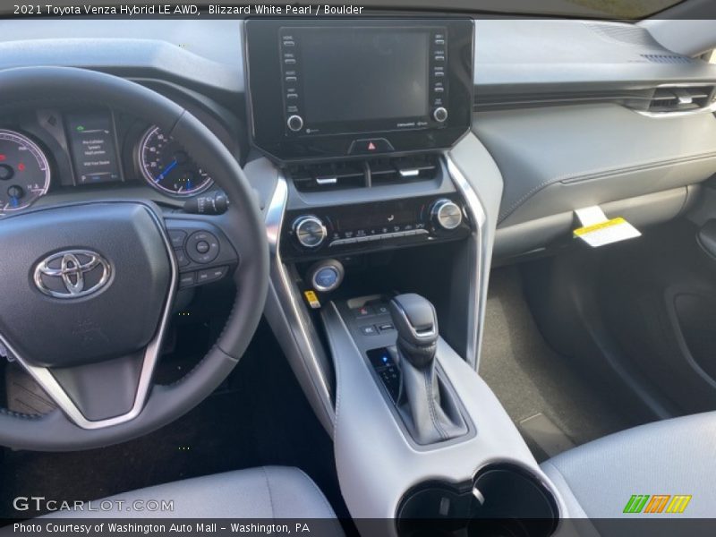 Blizzard White Pearl / Boulder 2021 Toyota Venza Hybrid LE AWD