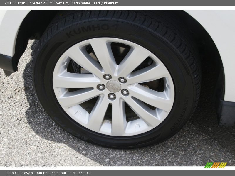 Satin White Pearl / Platinum 2011 Subaru Forester 2.5 X Premium