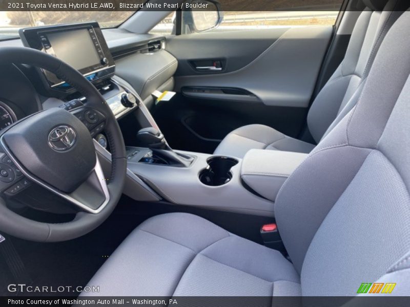Blizzard White Pearl / Boulder 2021 Toyota Venza Hybrid LE AWD