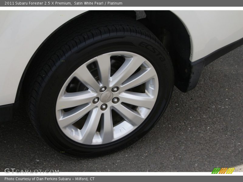 Satin White Pearl / Platinum 2011 Subaru Forester 2.5 X Premium
