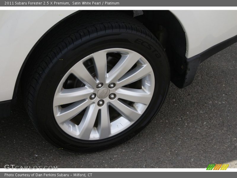 Satin White Pearl / Platinum 2011 Subaru Forester 2.5 X Premium