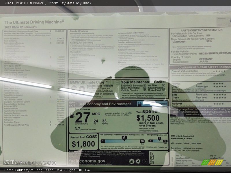 Storm Bay Metallic / Black 2021 BMW X1 sDrive28i