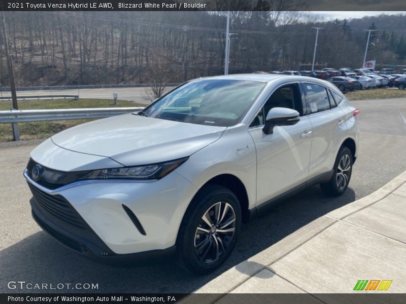 Blizzard White Pearl / Boulder 2021 Toyota Venza Hybrid LE AWD