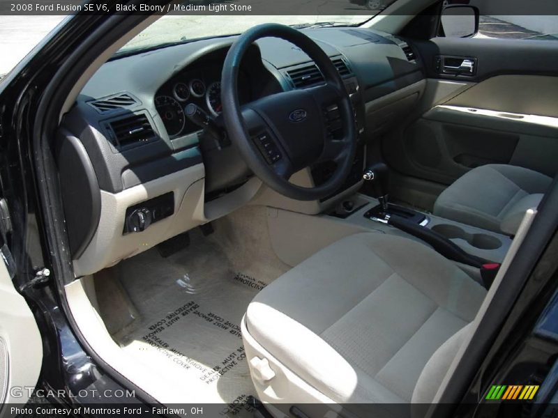 Black Ebony / Medium Light Stone 2008 Ford Fusion SE V6