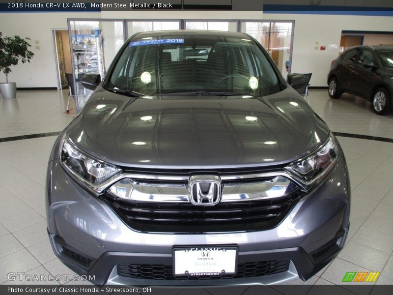 Modern Steel Metallic / Black 2018 Honda CR-V LX AWD