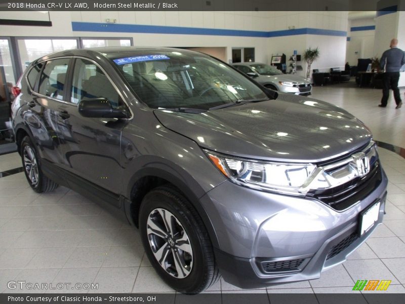 Modern Steel Metallic / Black 2018 Honda CR-V LX AWD