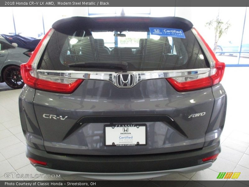 Modern Steel Metallic / Black 2018 Honda CR-V LX AWD