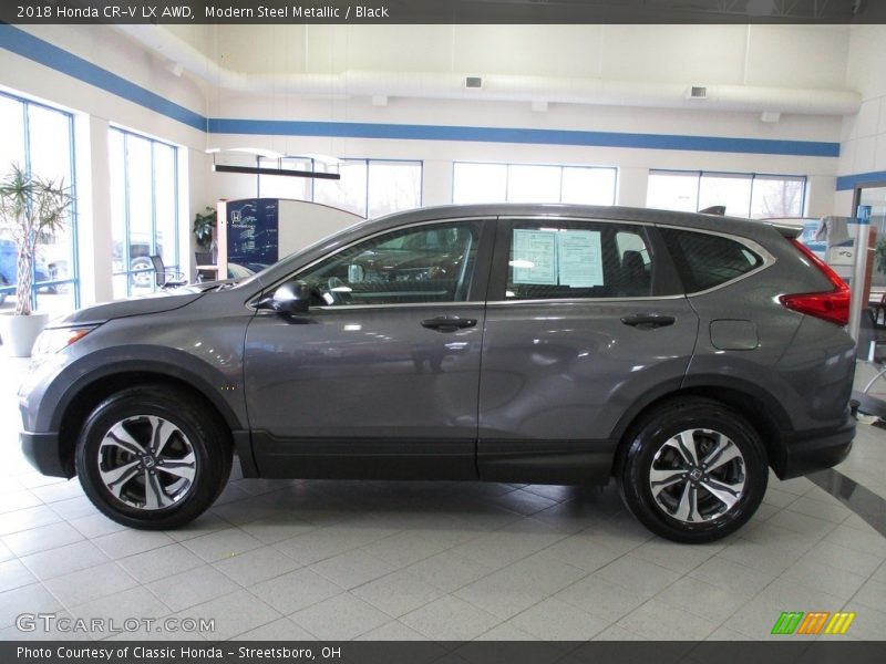 Modern Steel Metallic / Black 2018 Honda CR-V LX AWD
