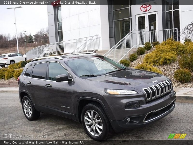 Granite Crystal Metallic / Black 2018 Jeep Cherokee Limited 4x4