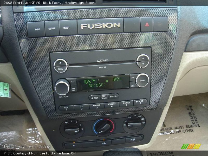 Black Ebony / Medium Light Stone 2008 Ford Fusion SE V6