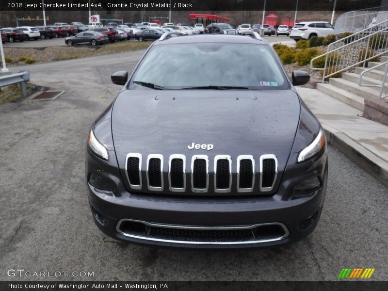 Granite Crystal Metallic / Black 2018 Jeep Cherokee Limited 4x4