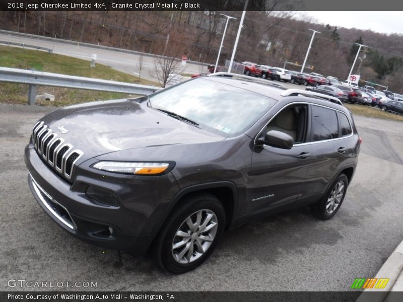 Granite Crystal Metallic / Black 2018 Jeep Cherokee Limited 4x4