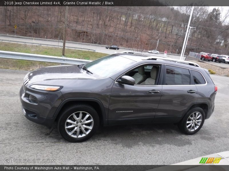 Granite Crystal Metallic / Black 2018 Jeep Cherokee Limited 4x4