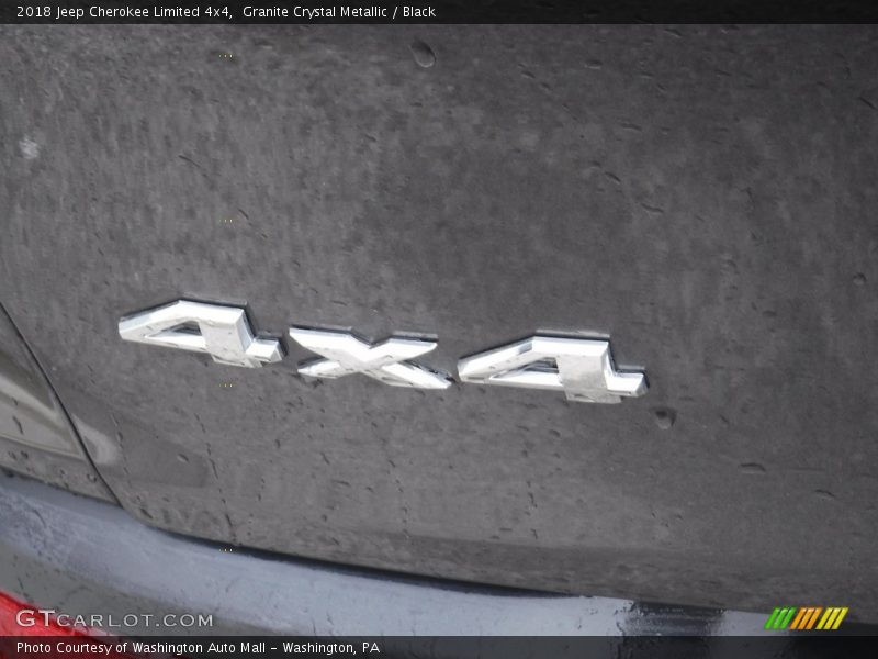 Granite Crystal Metallic / Black 2018 Jeep Cherokee Limited 4x4