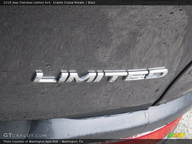 Granite Crystal Metallic / Black 2018 Jeep Cherokee Limited 4x4