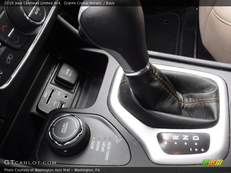 Granite Crystal Metallic / Black 2018 Jeep Cherokee Limited 4x4