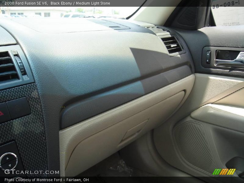 Black Ebony / Medium Light Stone 2008 Ford Fusion SE V6