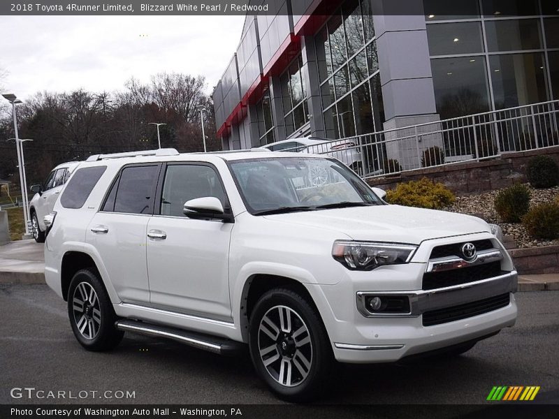 Blizzard White Pearl / Redwood 2018 Toyota 4Runner Limited