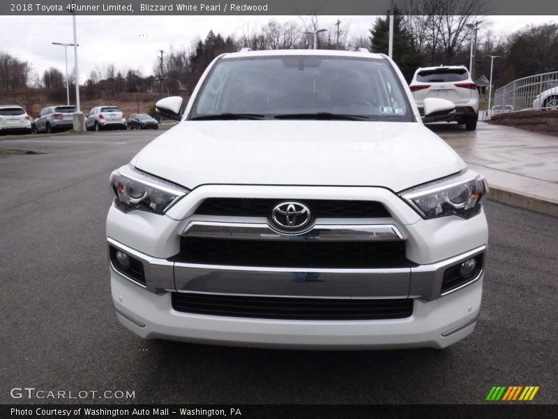 Blizzard White Pearl / Redwood 2018 Toyota 4Runner Limited