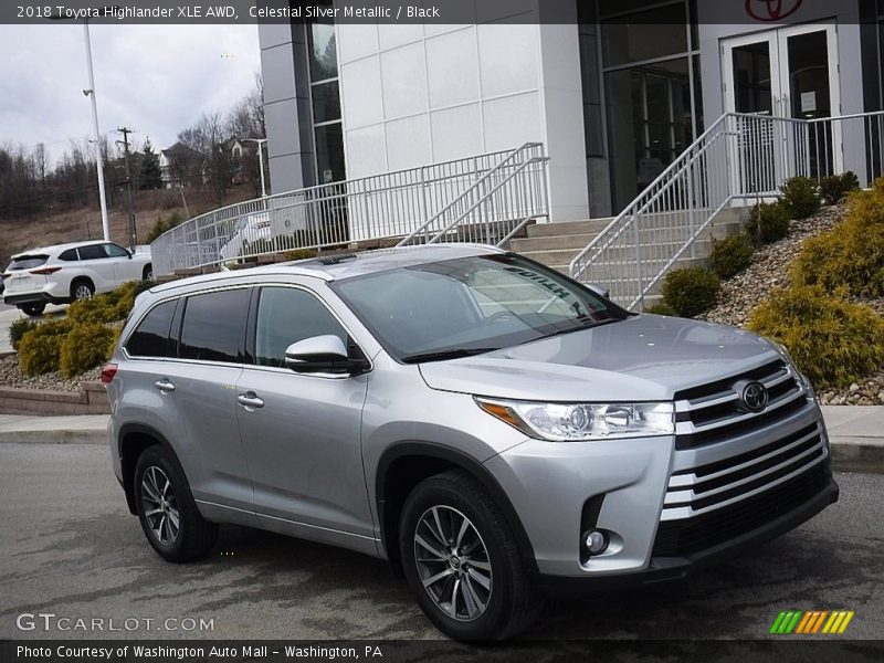Celestial Silver Metallic / Black 2018 Toyota Highlander XLE AWD