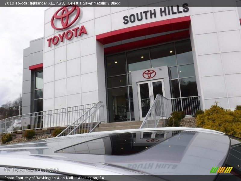 Celestial Silver Metallic / Black 2018 Toyota Highlander XLE AWD