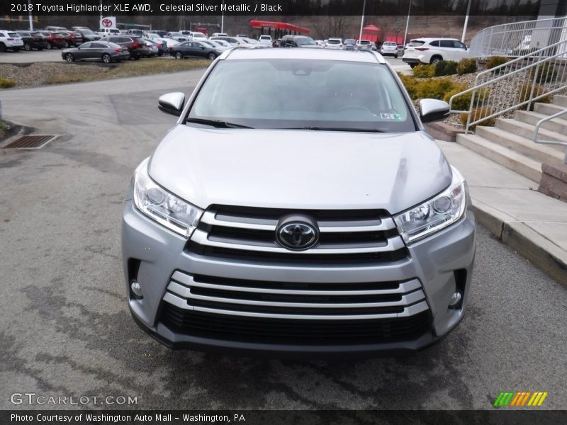Celestial Silver Metallic / Black 2018 Toyota Highlander XLE AWD