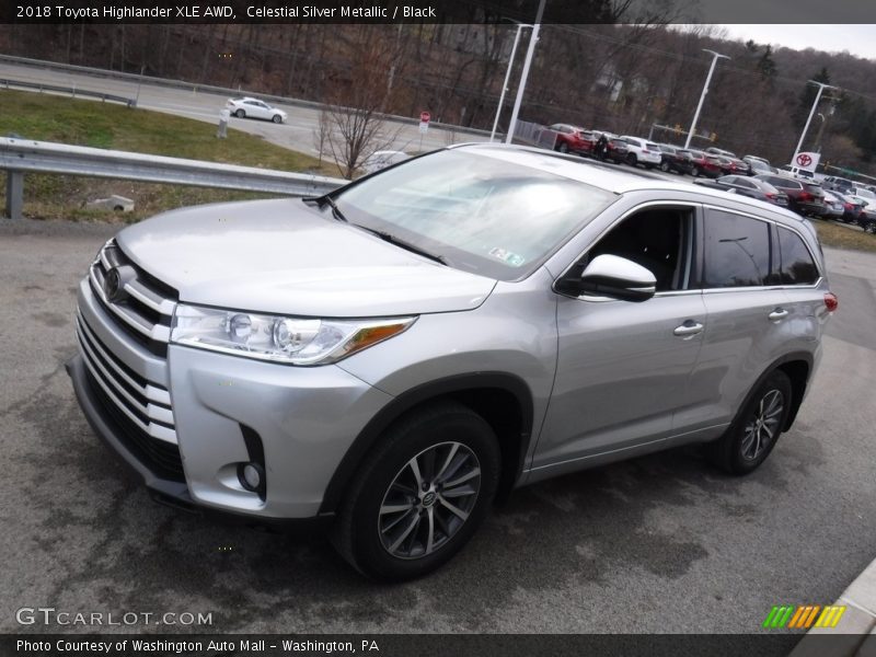 Celestial Silver Metallic / Black 2018 Toyota Highlander XLE AWD