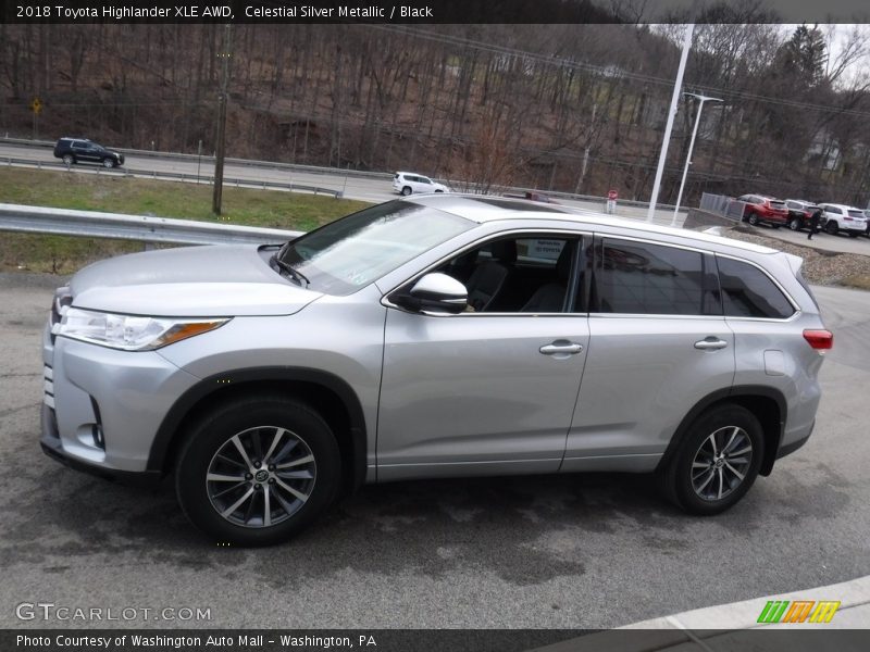 Celestial Silver Metallic / Black 2018 Toyota Highlander XLE AWD
